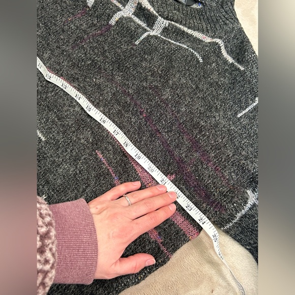 Vintage Kennington 80’s Sweater Made in Italy Wool Blend Abstract Pattern size L - Picture 6 of 8